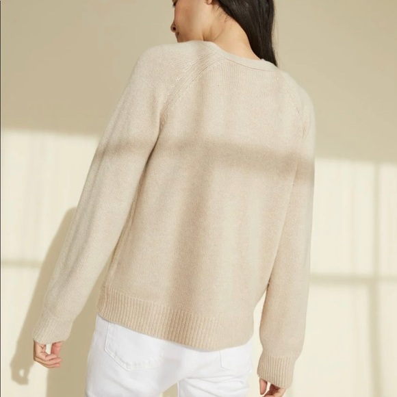 Jenni Kayne Cashmere Stanford Cardigan Oatmeal - Size Large - Picture 8 of 13